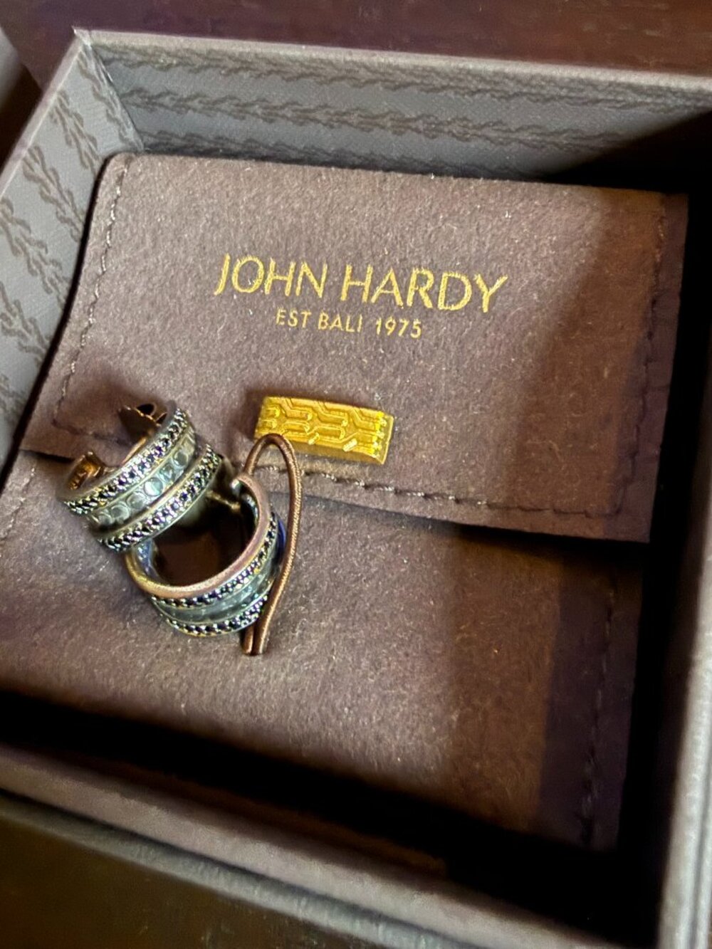 John Hardy Dot Hoop Earring